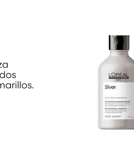 Loreal Silver Shampoo matizador cabello Gris