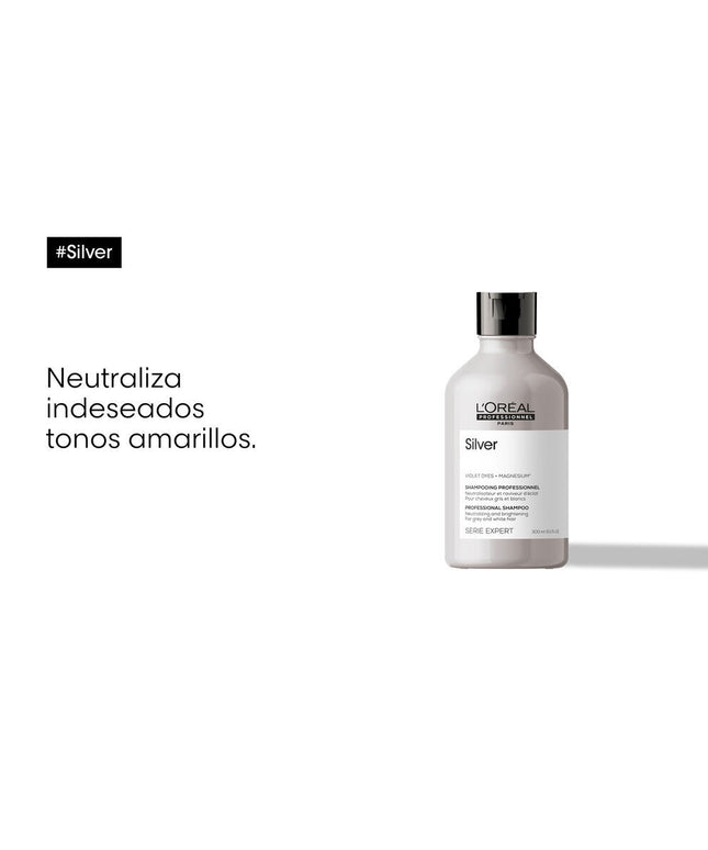 Loreal Silver Shampoo matizador cabello Gris